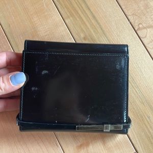 Gucci patent black leather wallet